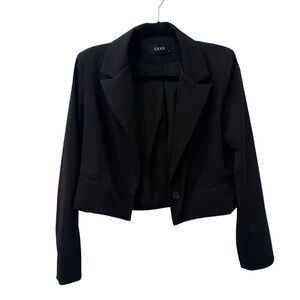 Cider Cropped Business Casual Open Front Long Sleeve Suit Work office blazer S